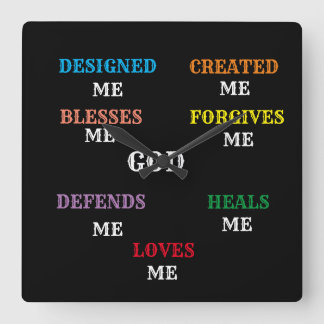 GPD DESIGNAD ME CLOCK FYRKANTIG KLOCKA