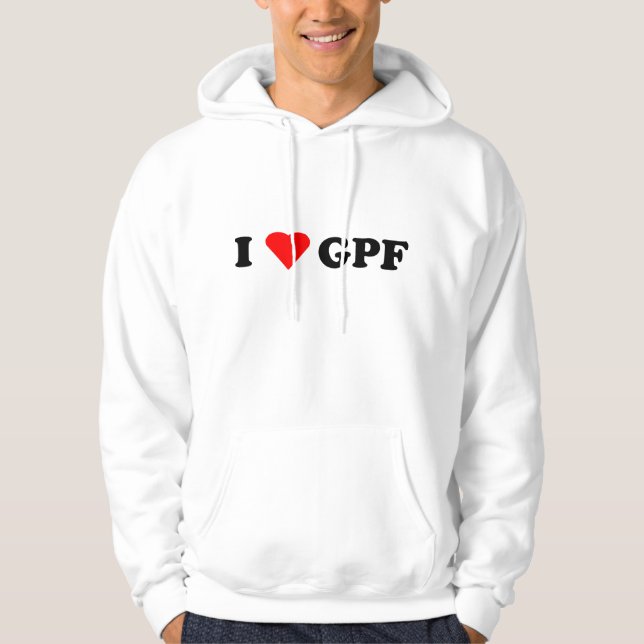 GPF-logotypHoodie Sweatshirt Med Luva (Framsida)