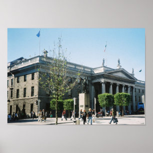 GPO, O'Connell St. Dublin City Center, Irland Poster