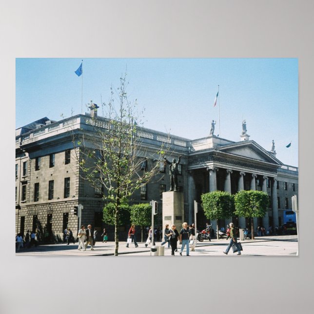 GPO, O'Connell St. Dublin City Center, Irland Poster (Framsidan)