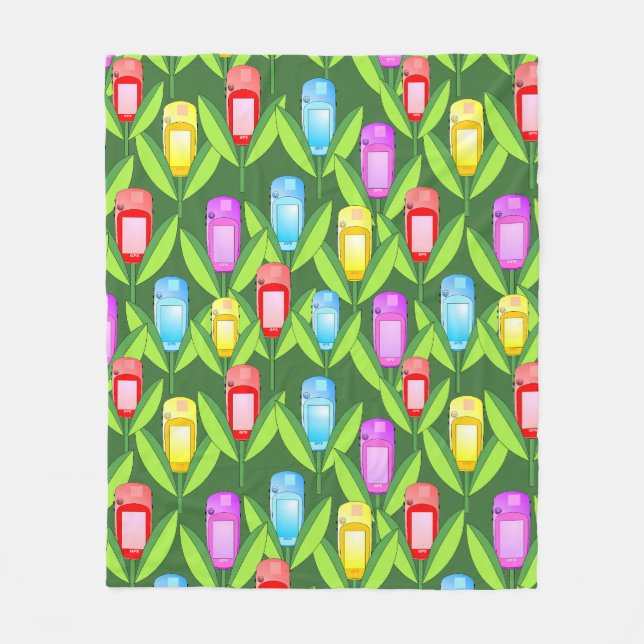 GPS Flowers Fleecefilt (Framsidan)