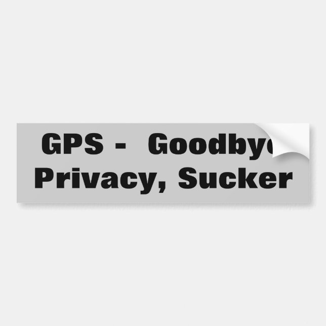 Gps-Goodbye avskildhetsSucker Bildekal (Framsidan)