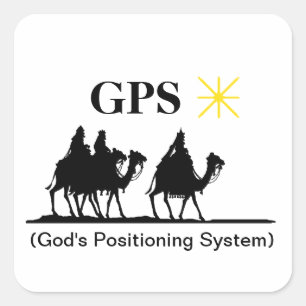 Gps-gud klistermärkear för system för fyrkantigt klistermärke