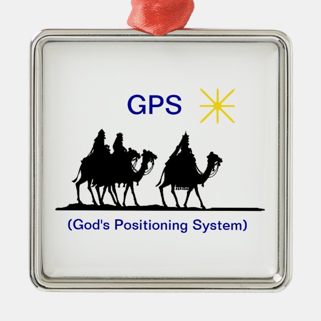GPS-julprydnad Julgransprydnad Metall (Framsidan)