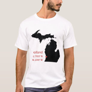 GPS-koordinater för Holland Michigan T Shirt