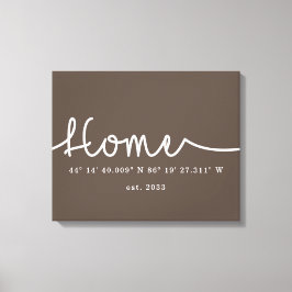 GPS-koordinater för modern Anpassningsbar Canvastryck