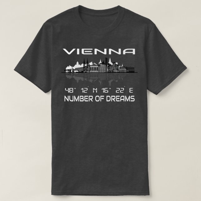 GPS samordnar Capital Wien Skyline 2 T Shirt (Design framsida)