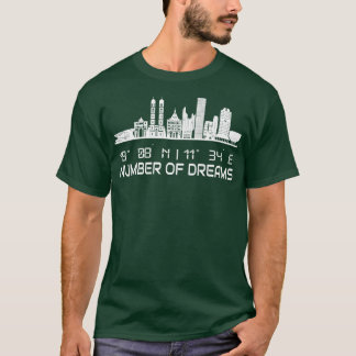 GPS samordnar staden München Skyline Dream City T Shirt