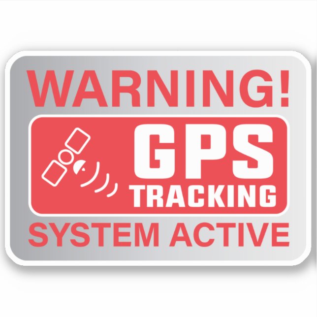 GPS-spårningssignatur Klistermärken (Framsida)