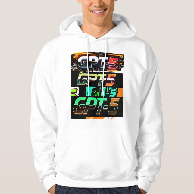 GPT5 artificiell intelligens Robotic T-Shirt Hoodie (Framsida)