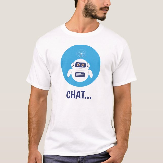 GPT Chatbot - Robot with Artificial Intelligence T Shirt (Framsida)