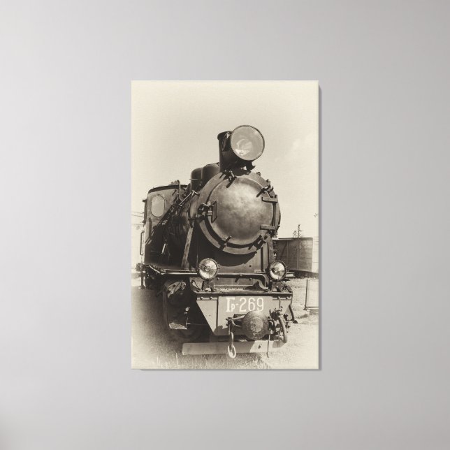 Gr-269-269, gammal ångmotor med smalspalage canvastryck (Framsida)