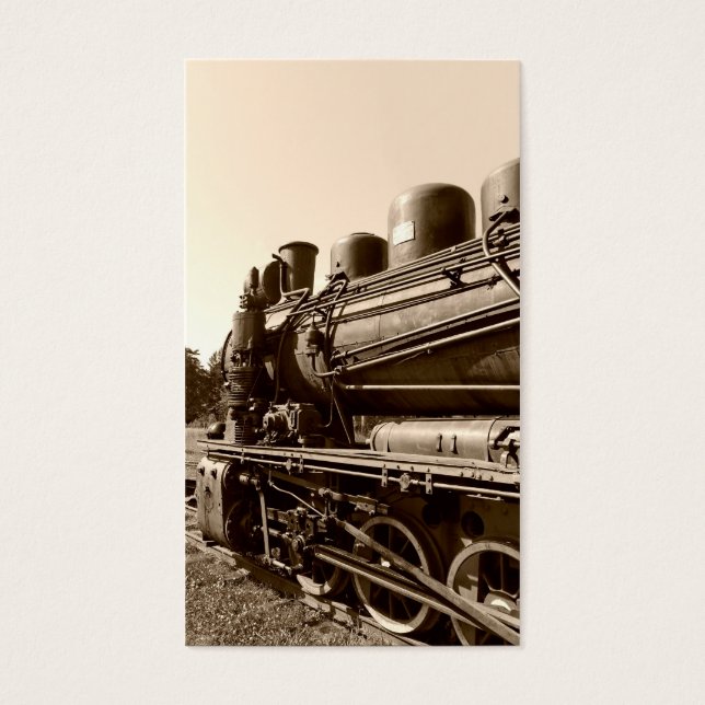 Gr-269-269, gammal ångmotor med smalspalage visitkort (Framsidan)