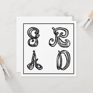 GR AD Fabric Font Brev Studenten-platta kort
