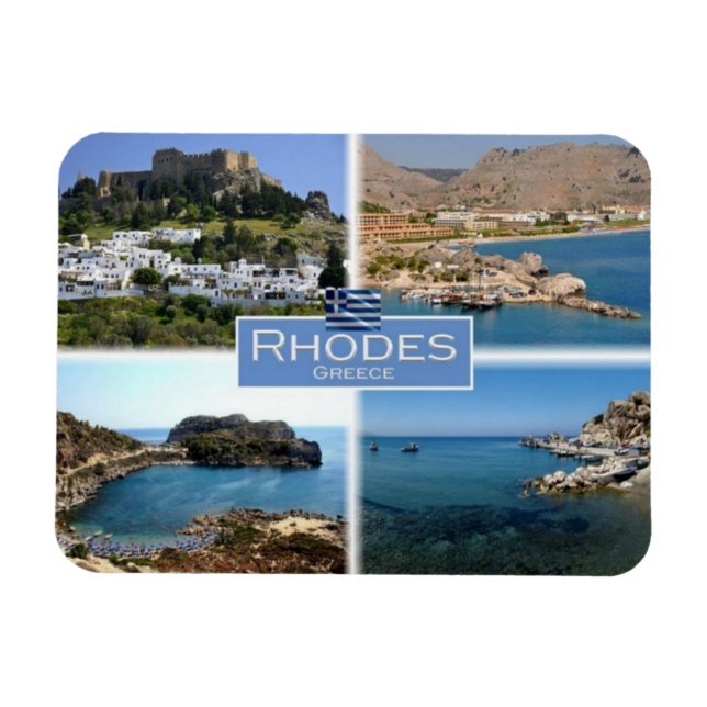 GR Grekland - Rhodes - Kolymbia the Harbour - Magnet (Horisontell)