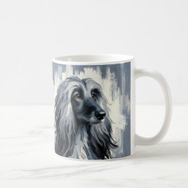Grå Afghan Hound Porträtt Kaffemugg