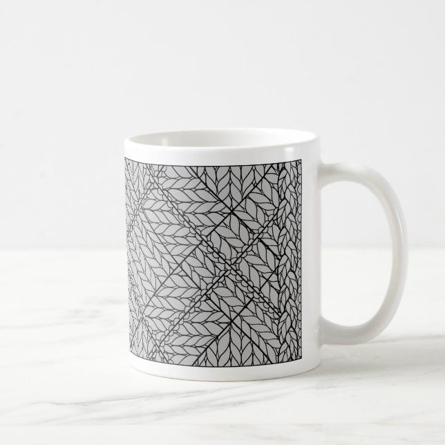 GRÅ ARGYLE-STICKAD VIT Mugg (Höger)