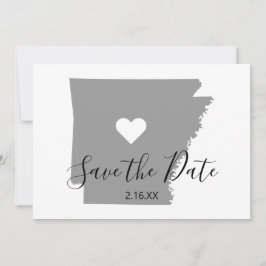 Grå Arkansas kartform Spara Datumet