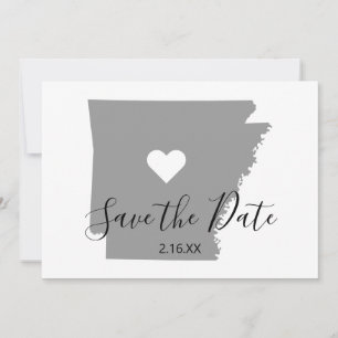 Grå Arkansas kartform Spara Datumet