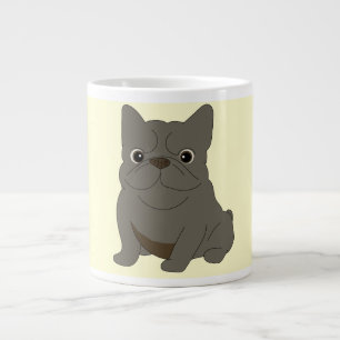 Grå Baby Fransk Bulldog, Krämfärgad, Jumbo Mugg