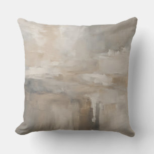 Grå Beige Taupe Neutral Abstrakt Kudde