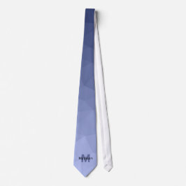 Grå blå gradient geometri mesh mönster Monogram Slips