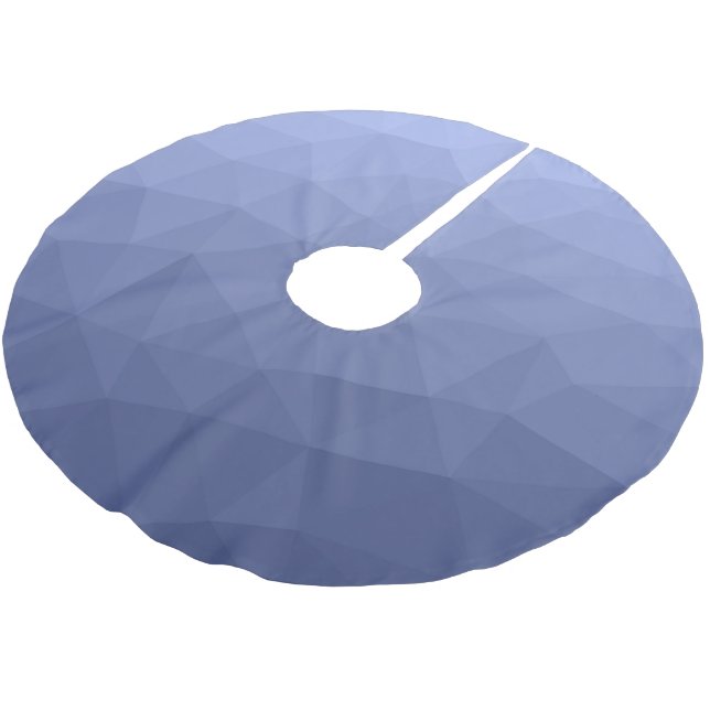 Grå blå gradient geometriskt nätmönster julgransmatta borstad polyester (Vinklad)