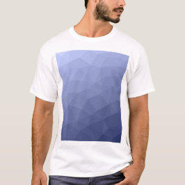 Grå blå gradient geometriskt nätmönster t shirt