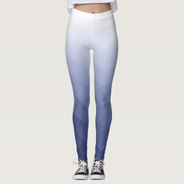 Grå blå vit gradient geometrisk mesh-mönster leggings