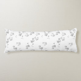 Grå Blommig Kroppskudde | Elegant Minimal Komfort
