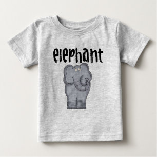 Grå Bodysuit för elefantbabyfotboll Tee Shirt