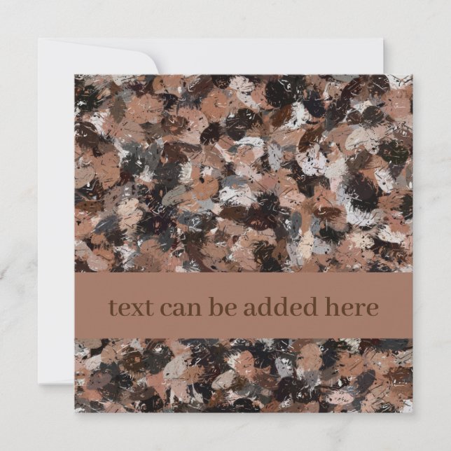 Grå, Brun och Svart Målarfärgssprut på vik kort (Framsida)