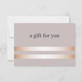 Grå brun | Presentkort för Elegant Ro Guld