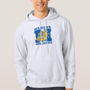 Grå bulldoggHoodie för aska Sweatshirt Med Luva