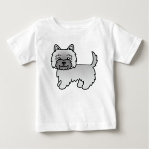 Grå Cairn Terrier Hund Bedårande Tecknad Bild T Shirt