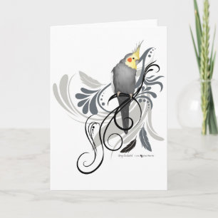 Grå Cockatiel Kort