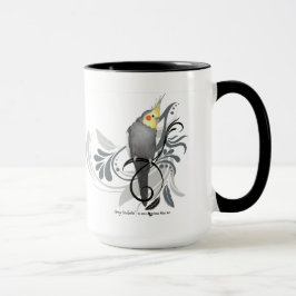 Grå Cockatiel Mugg