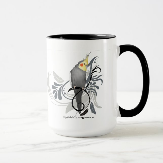 Grå Cockatiel Mugg (Höger)