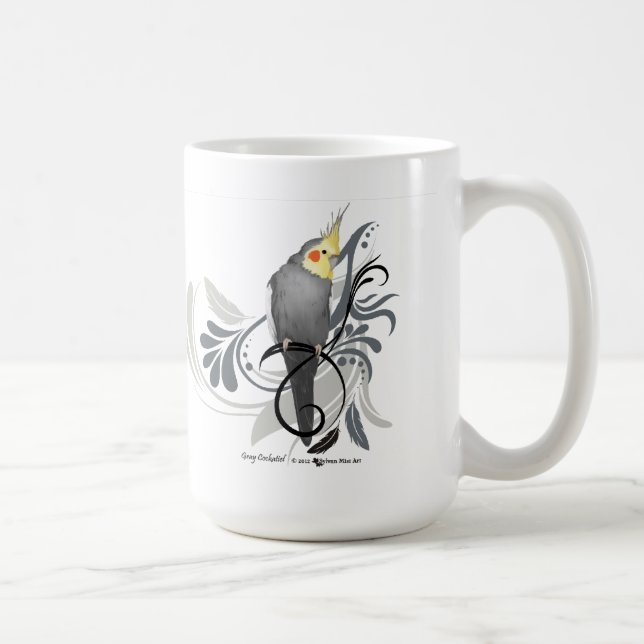Grå Cockatiel Mugg (Höger)