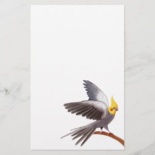 Grå Cockatielbrevpapper Brevpapper