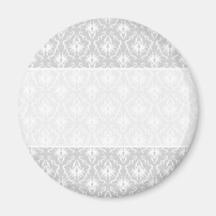 Grå damastast design för vit och för pastell magnet