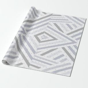 Grå diagonalt randig presentpapper