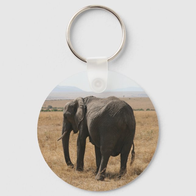 grå elefant nyckelring (Framsida)