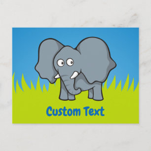 Grå elefant serie vykort