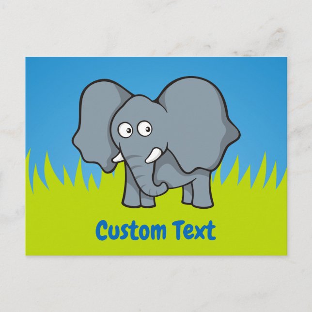 Grå elefant serie vykort (Framsida)