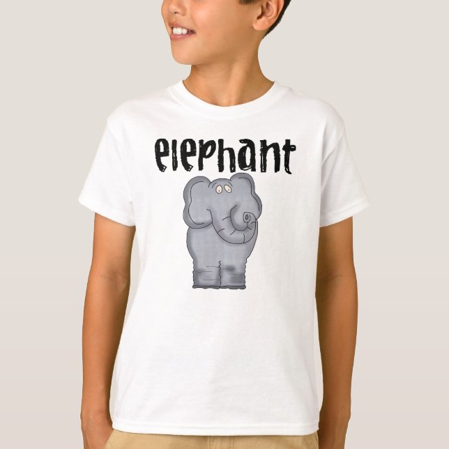 Grå elefant t shirt (Framsida)