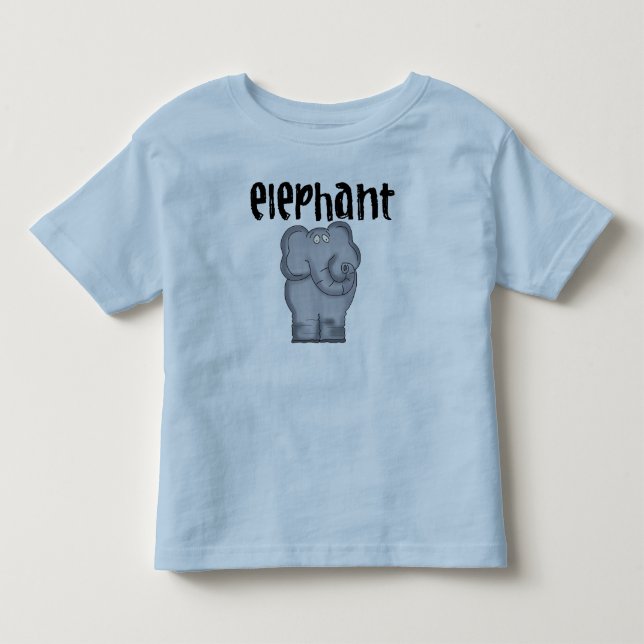 Grå elefant tee shirt (Framsida)