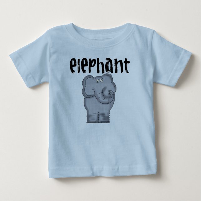 Grå elefant tee shirt (Framsida)