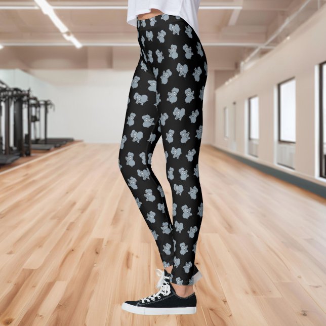 Grå elefantserieleggins leggings (Skapare uppladdad)