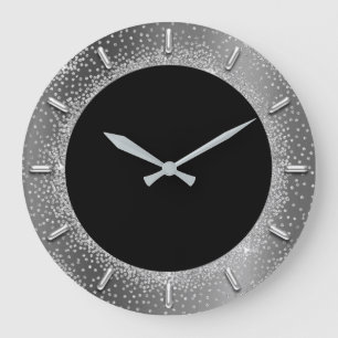 Grå elegant för grå färg för metall för svar stor klocka